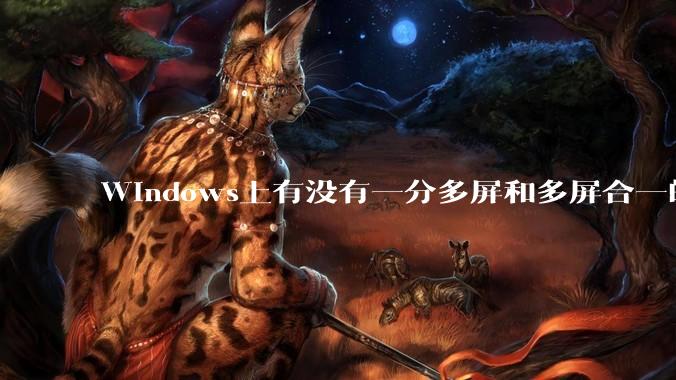 Windows上有没有一分多屏和多屏合一的软件？